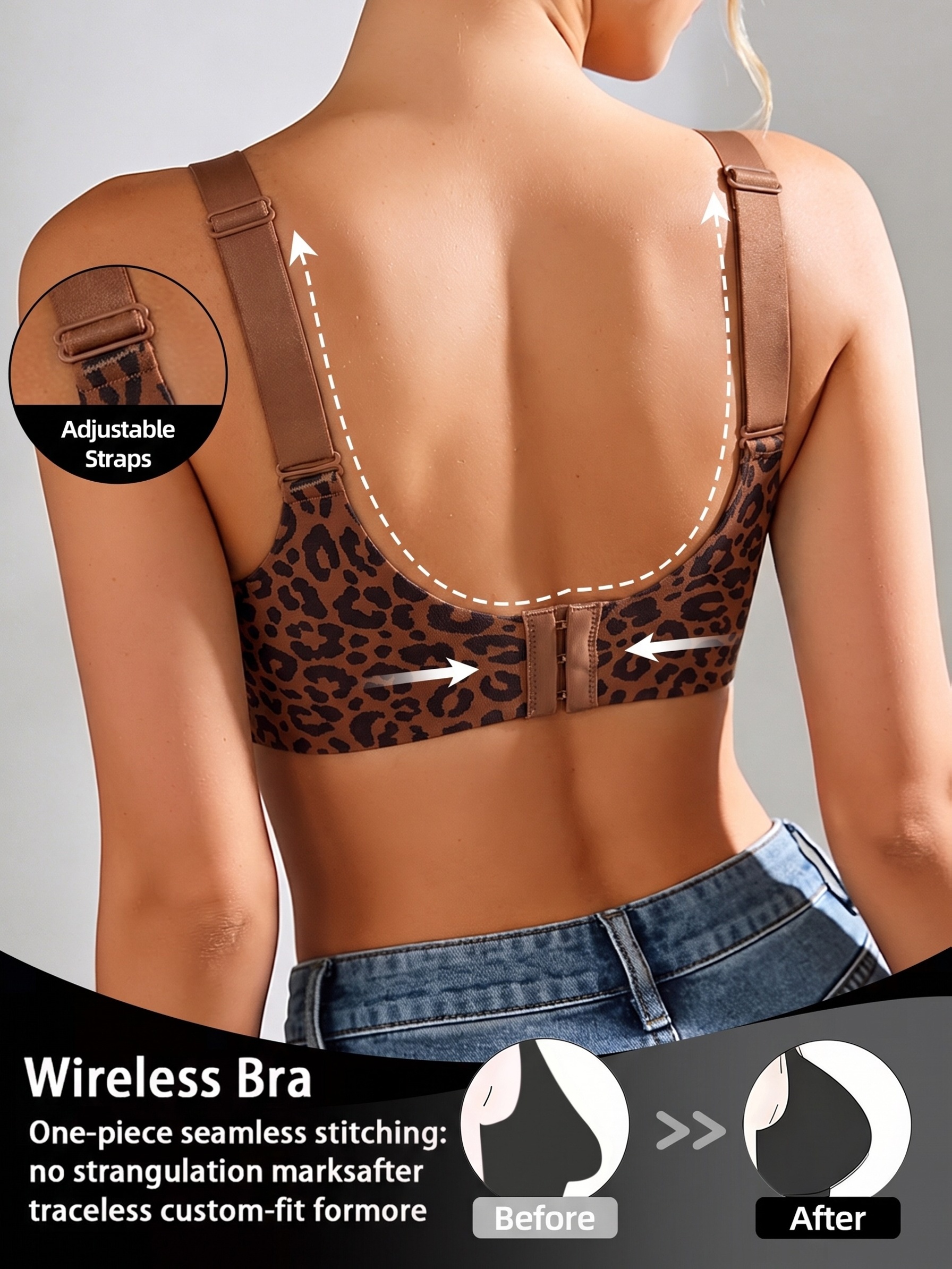 3pcs Sports Bra Set for Women, Jelly Gel Soft Support